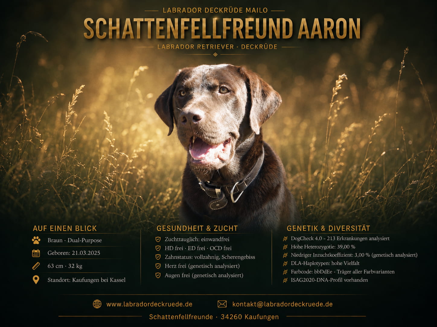 Labrador Deckrüde Mailo Schattenfellfreund Aaron